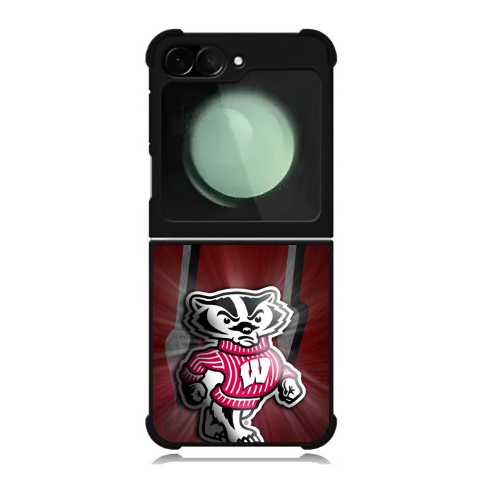 wisconsin badger logo Samsung Galaxy Z Flip 6 Case