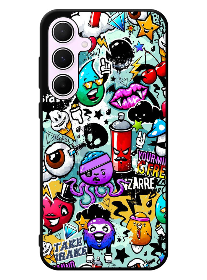 Cartoon Graffiti Samsung Galaxy A55 5G Case