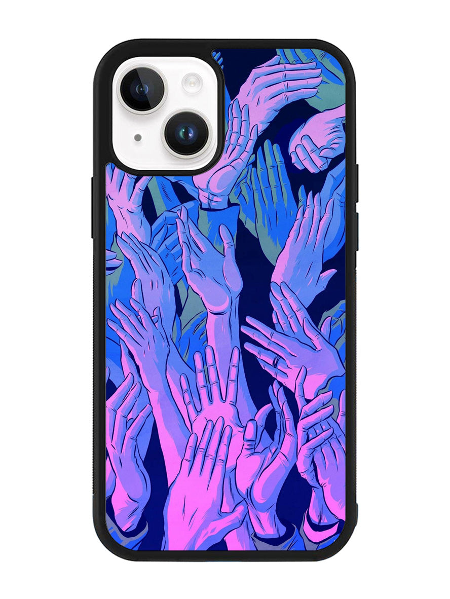 Vaporwave Wallpaper Hands iPhone 15 Plus Case OV7748