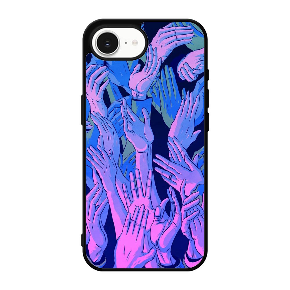 Vaporwave Wallpaper Hands iPhone 17e Case OV7748
