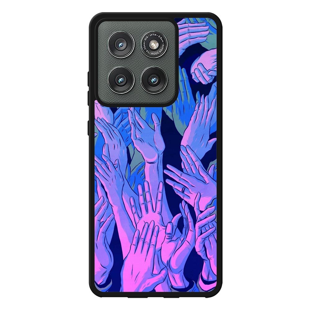 Vaporwave Wallpaper Hands Motorola Moto Edge 2025 Case QC7748