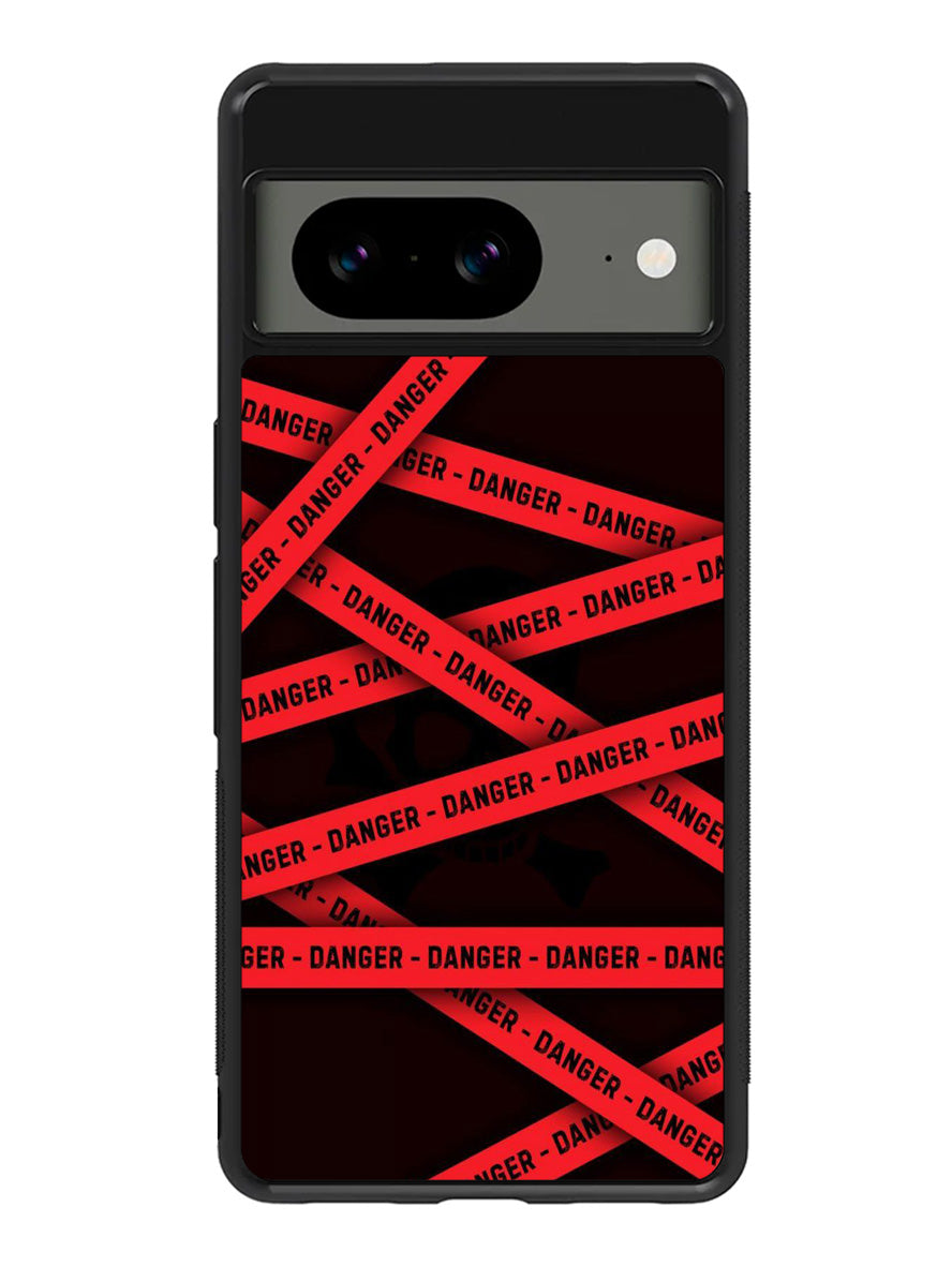 Red Danger Tape Google Pixel 8 Case QC9533