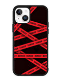 Red Danger Tape iPhone 14 Case QC9533