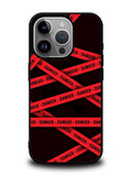 Red Danger Tape iPhone 15 Pro Max Case OV9533