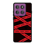 Red Danger Tape Motorola Moto Edge 60 Pro Case QC9533