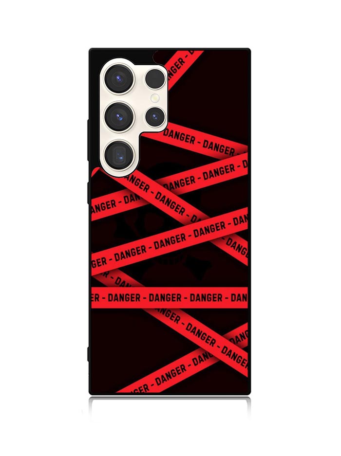 Red Danger Tape Samsung Galaxy S25 Ultra 5G Case QC9533