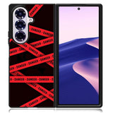 Red Danger Tape Samsung Galaxy Z Fold 7 Case OV9533