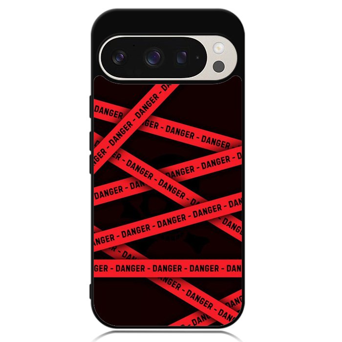 Red Danger Tape Google Pixel 9 Pro XL Case OV9533