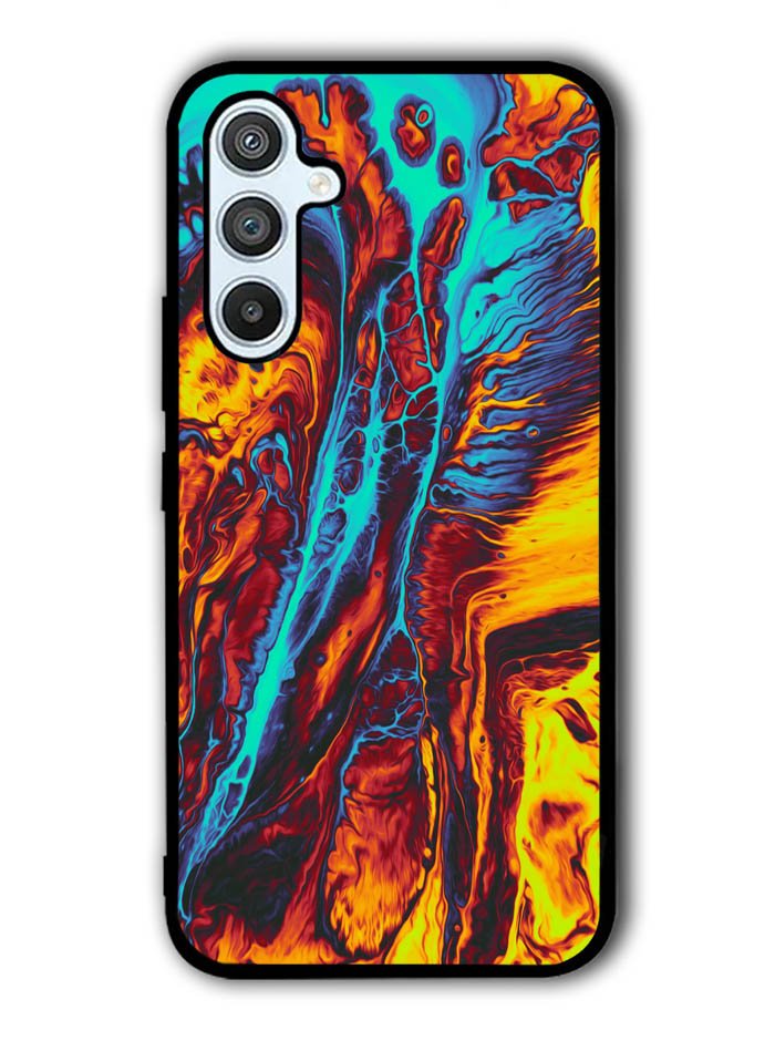 Orange And Blue Fluid Samsung Galaxy A54 5G Case OV9586