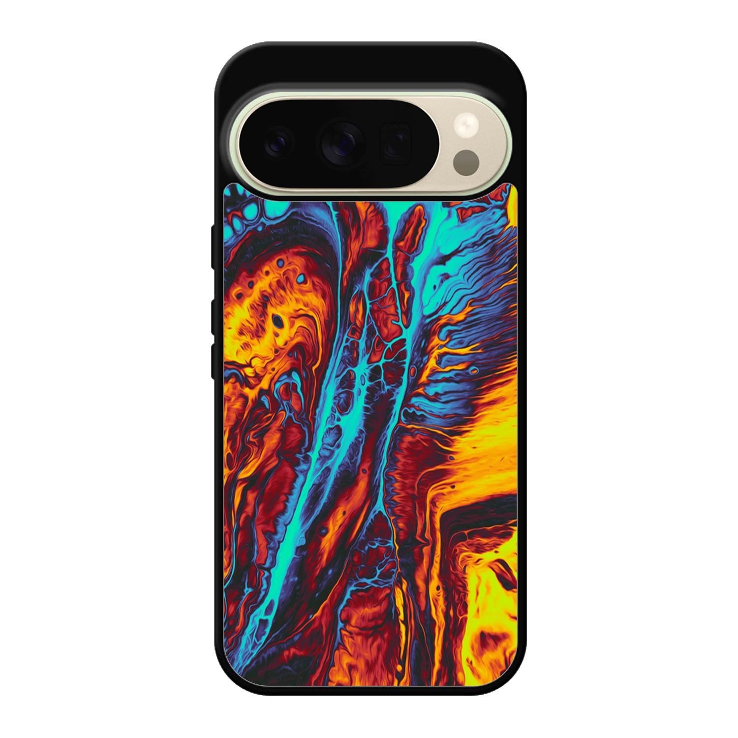 Orange And Blue Fluid Google Pixel 10 Pro XL Case QC9586