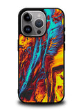 Orange And Blue Fluid iPhone 15 Pro Max Case OV9586
