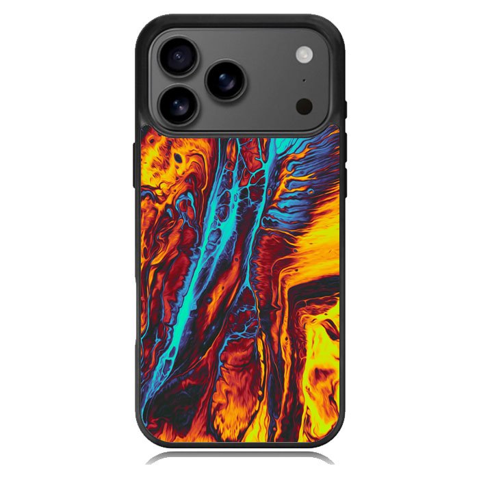 Orange And Blue Fluid Samsung Galaxy S26 Case OV9586