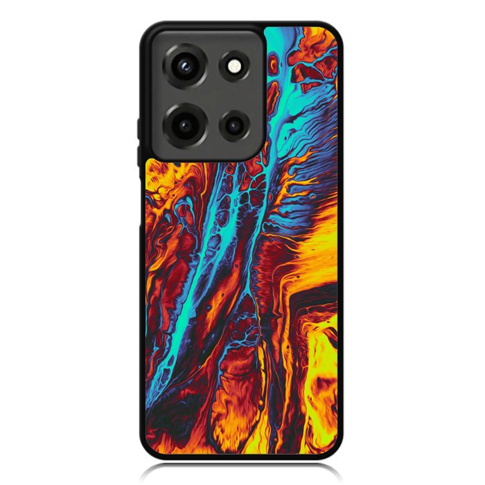 Orange And Blue Fluid Motorola Moto G 5G 2025 Case OV9586
