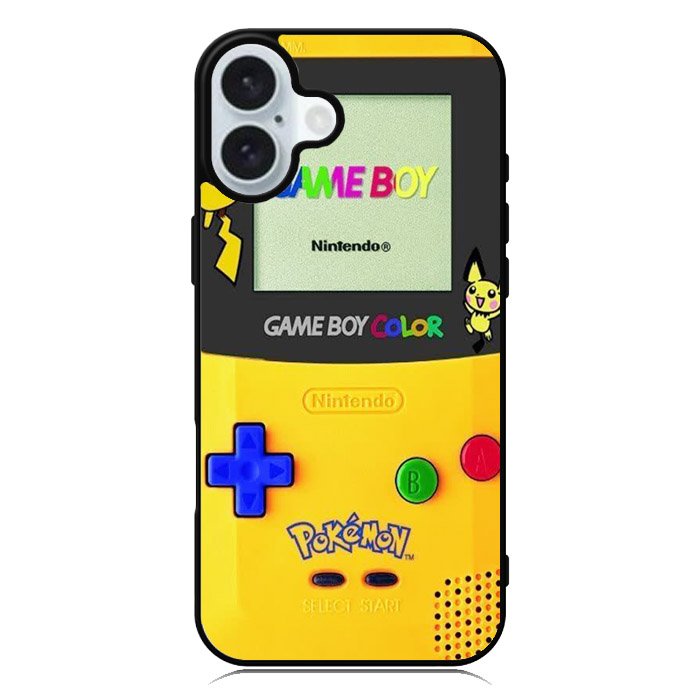 Game Boy Pokemon Pikachu iPhone 16 Case