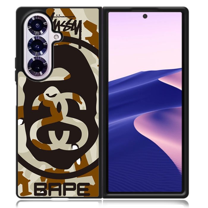 A Bathing Ae x Stussy Samsung Galaxy Z Fold 7 Case OV0933