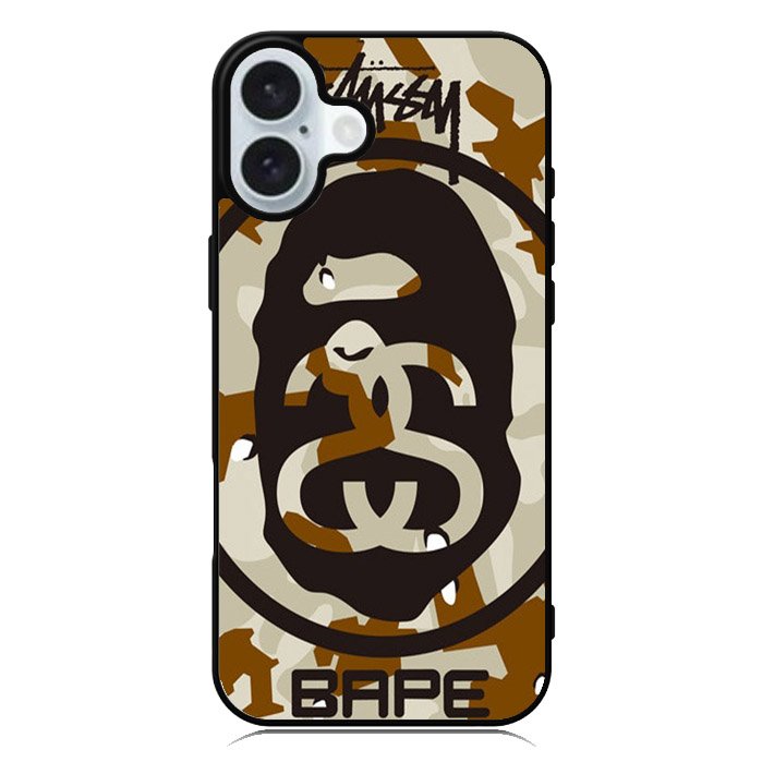 A Bathing Ae x Stussy iPhone 16 Plus Case QC0933
