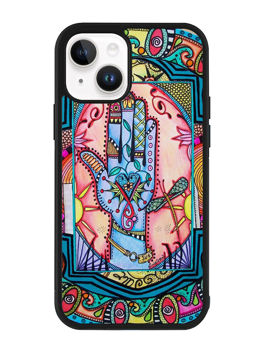 Hand Mandala Singleton Hippie iPhone 14 Case QC5058