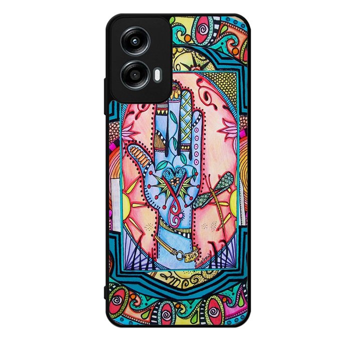Hand Mandala Singleton Hippie Motorola Moto G Play 2024 Case OV5058
