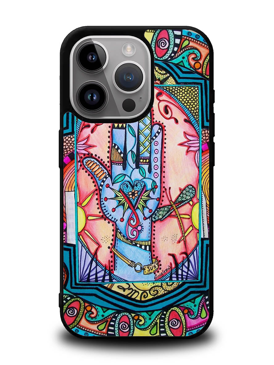 Hand Mandala Singleton Hippie iPhone 15 Pro Max Case OV5058