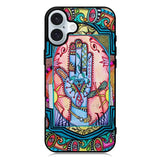 Hand Mandala Singleton Hippie iPhone 16 Plus Case QC5058