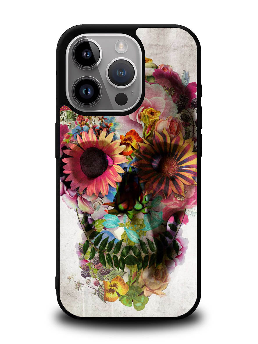 Floral Skeleton iPhone 14 Pro Max Case QC4869