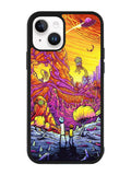 Rick And Morty World Full Colour iPhone 14 Plus Case QC1044