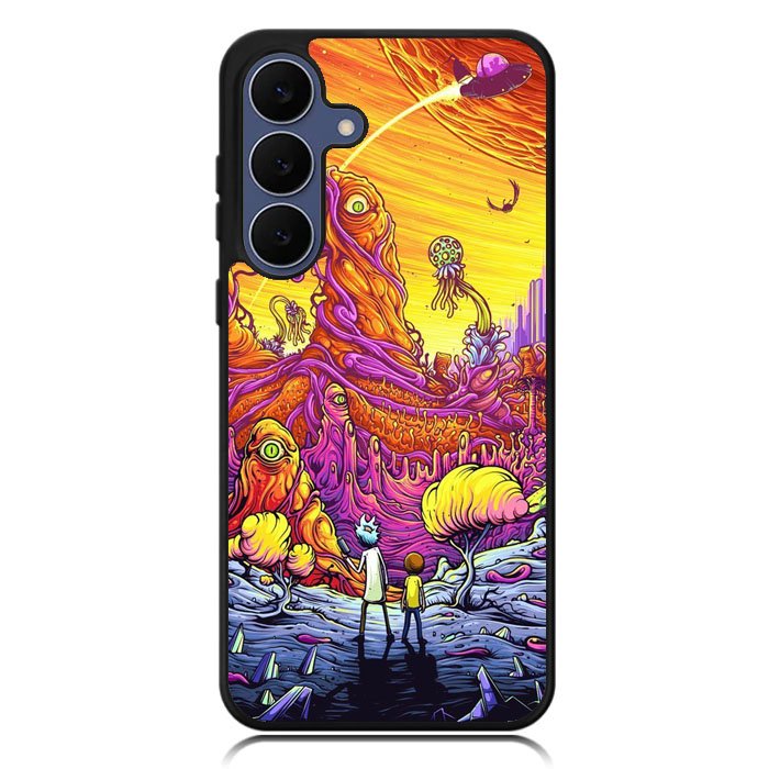 Rick And Morty World Full Colour Samsung Galaxy S25 FE Case OV1044