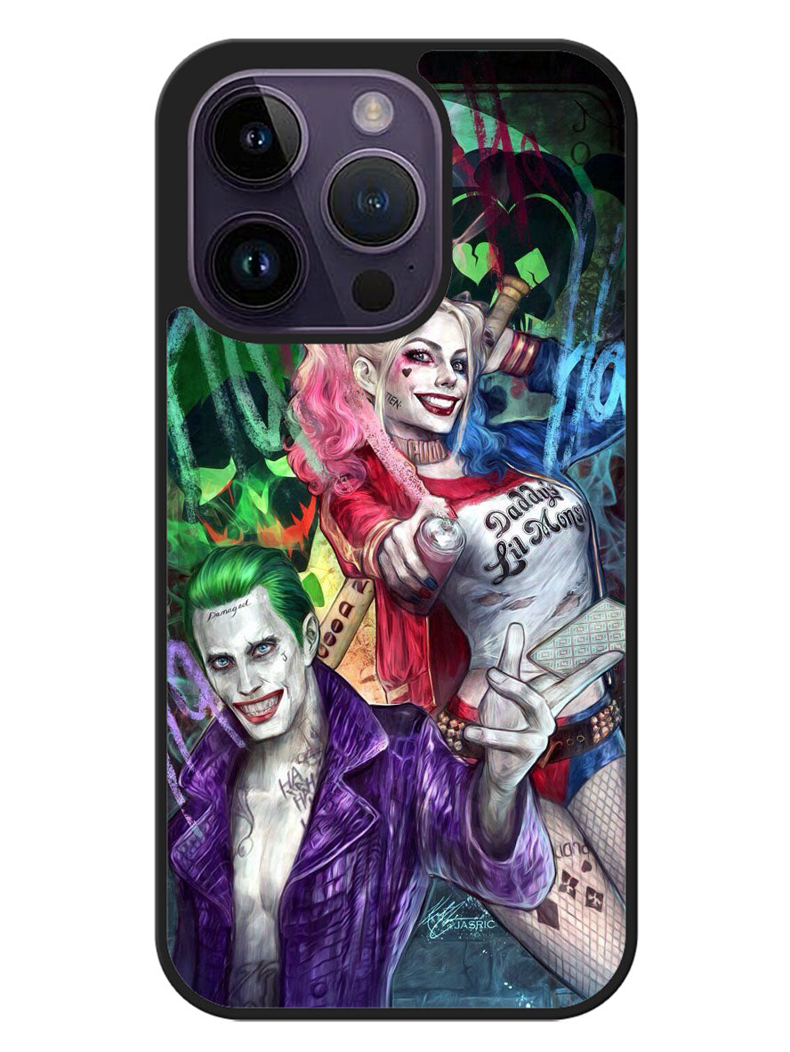 Harley Quinn And The Joker Google iPhone 14 Pro Case OV1048