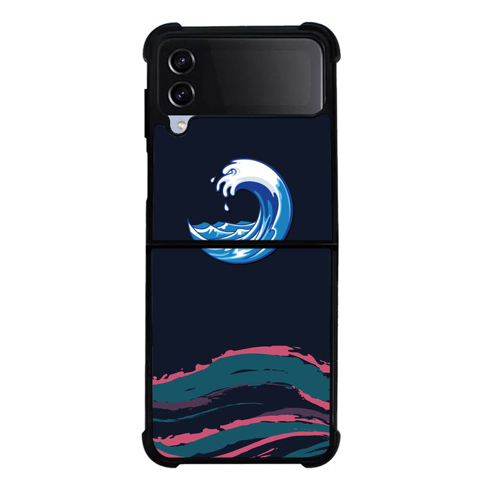 Dark Full Wave FLX0530 Samsung Galaxy Z Flip 5 , Z Flip 4 , Z Flip 3 ,  Z Fold 5 , Z Fold 4 , Z Fold 3 5G Case