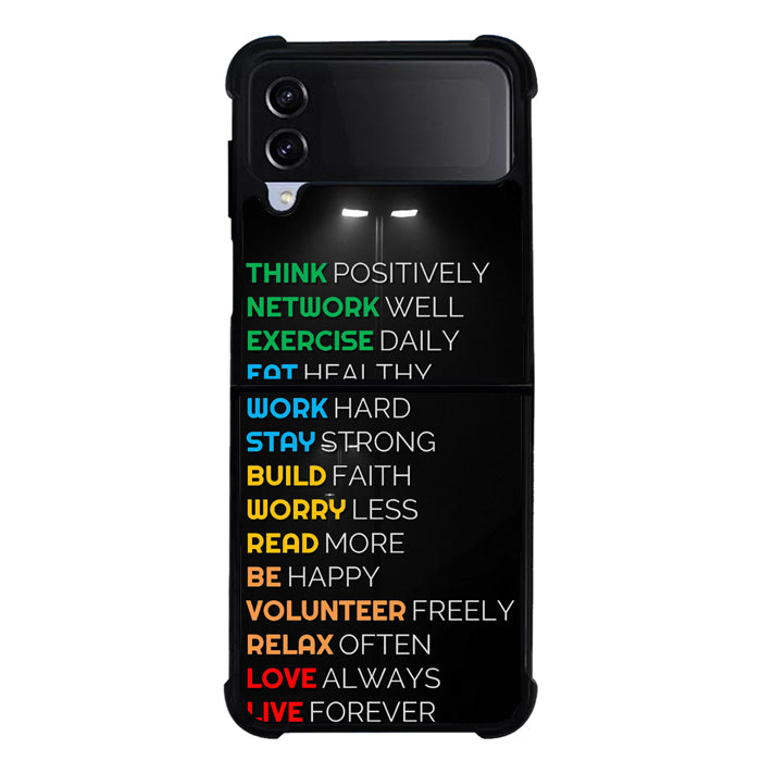 Daily motivation FLX0547 Samsung Galaxy Z Flip 5 , Z Flip 4 , Z Flip 3 ,  Z Fold 5 , Z Fold 4 , Z Fold 3 5G Case