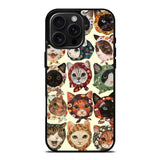 Cute Cat Portrait Pattern Folk Art Case Cover Protective for iPhone, Samsung & Google Pixel HE0032
