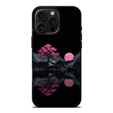 Pink Moon Sakura Lake Wall Art Case Cover Protective for iPhone, Samsung & Google Pixel HE0039