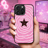 Pink Retro Star Aesthetic Print Case Cover Protective for iPhone, Samsung & Google Pixel HE0046