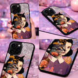 Surreal Cat Woman Collage Art Case Cover Protective for iPhone, Samsung & Google Pixel HE0048