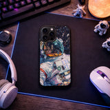 Astronaut Galaxy Space Art Print Case Cover Protective for iPhone, Samsung & Google Pixel HE0056