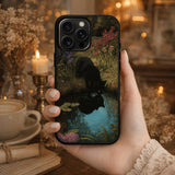 Midnight Cat by Garden Pond Case Cover Protective for iPhone, Samsung & Google Pixel HE0074