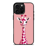 Cute Pink Giraffe Minimal Portrait Case Cover Protective for iPhone, Samsung & Google Pixel HE0174