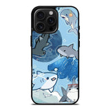 Cute Kawaii Shark Collection Case Cover Protective for iPhone, Samsung & Google Pixel HE0212