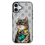 business cat iPhone 16 Plus Case QC1192