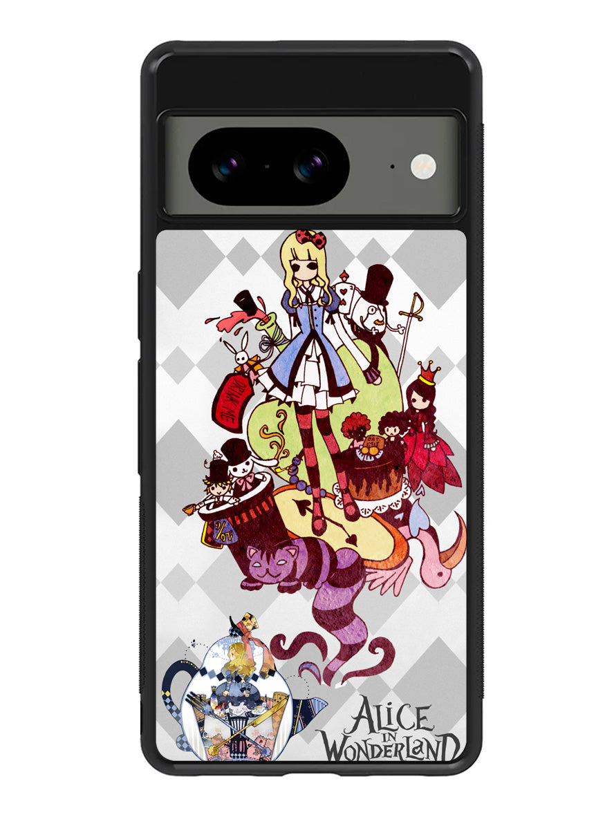 alice in wonderland all character Google Pixel 8A Case QC1200