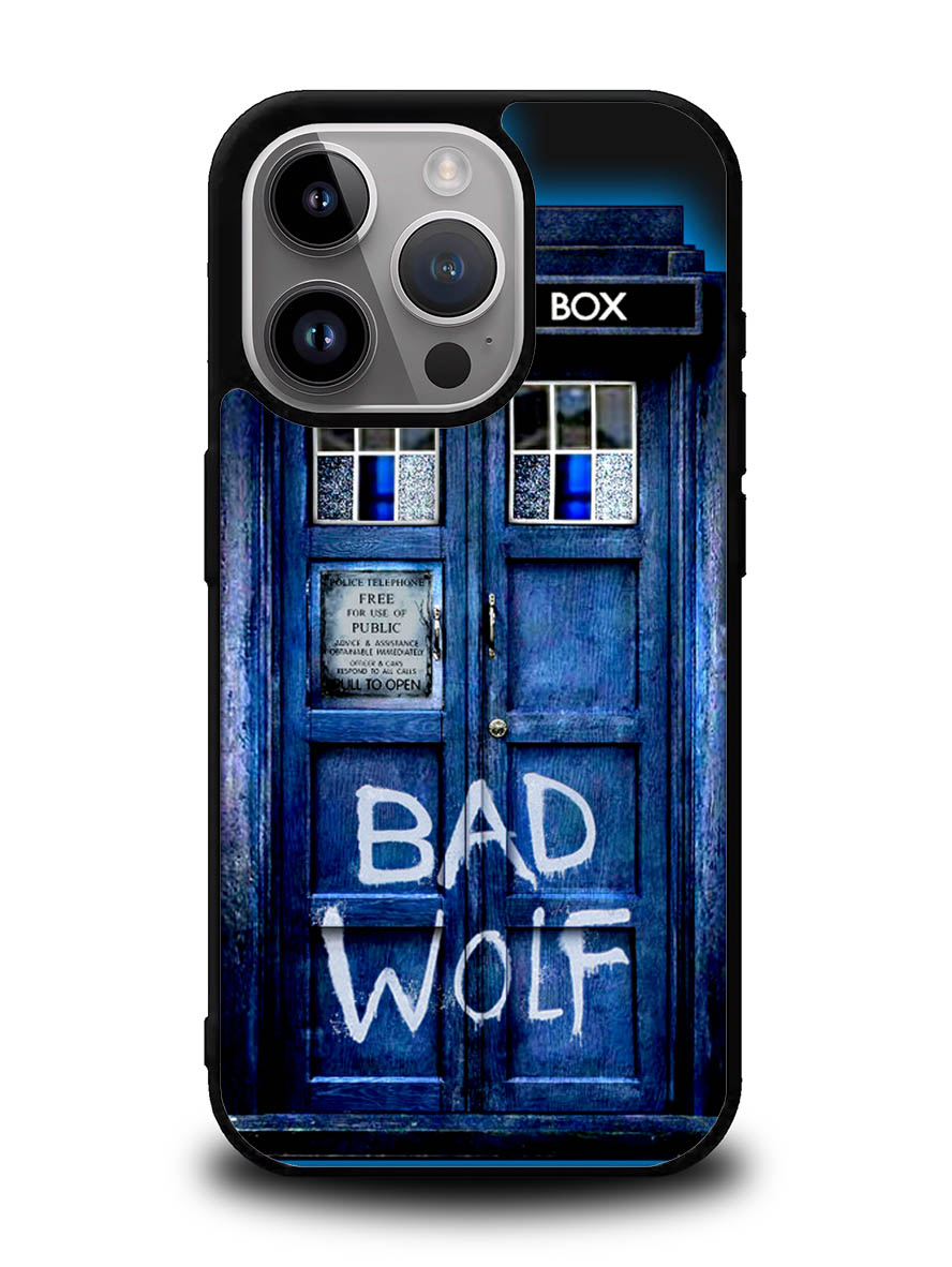 Doctor Who TARDIS Bad Wolf Blue iPhone 16 Pro Case
