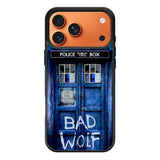 Doctor Who TARDIS Bad Wolf Blue iPhone 17 Pro Case