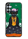 Frida Catlo Floral Black Cat Samsung Galaxy A15 5G Case OV1215