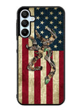 Browning Deer Real Tree Camo USA Flag Samsung Galaxy A25 5G Case