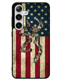 Browning Deer Real Tree Camo USA Flag Samsung Galaxy S24 5G Case