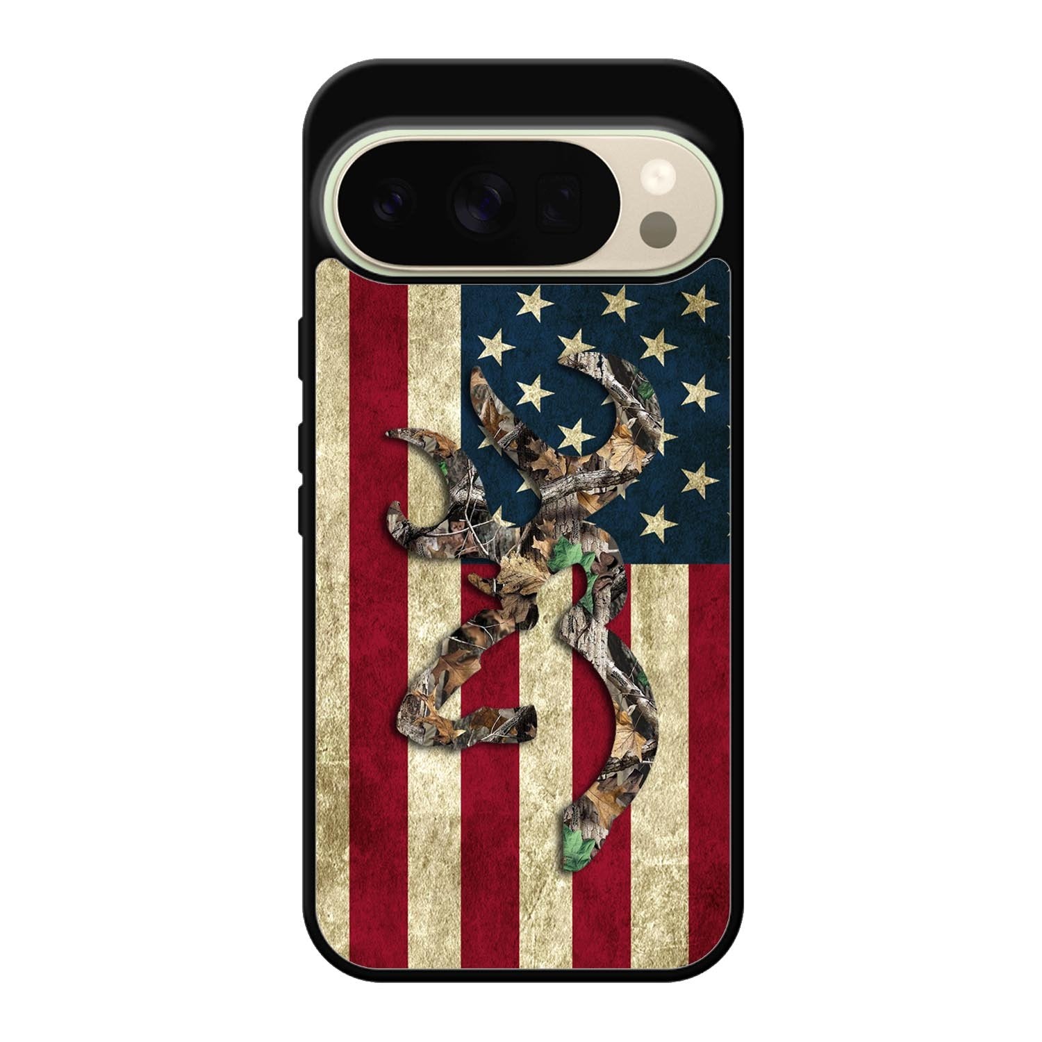 Browning Deer Real Tree Camo USA Flag Google Pixel 10 Pro Case