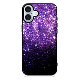 Purple Sparkling Glitter iPhone 16 Case