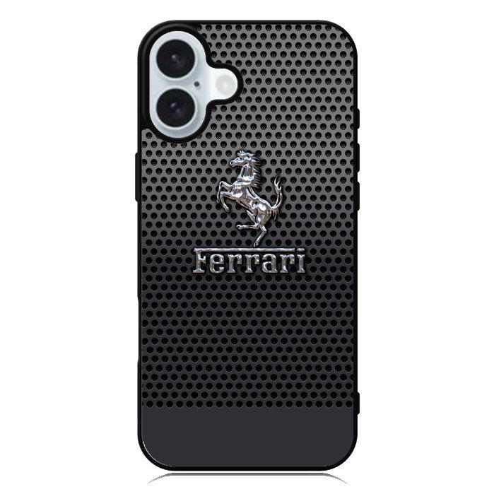 Ferrari Chrome Logo iPhone 16 Plus Case QC1286