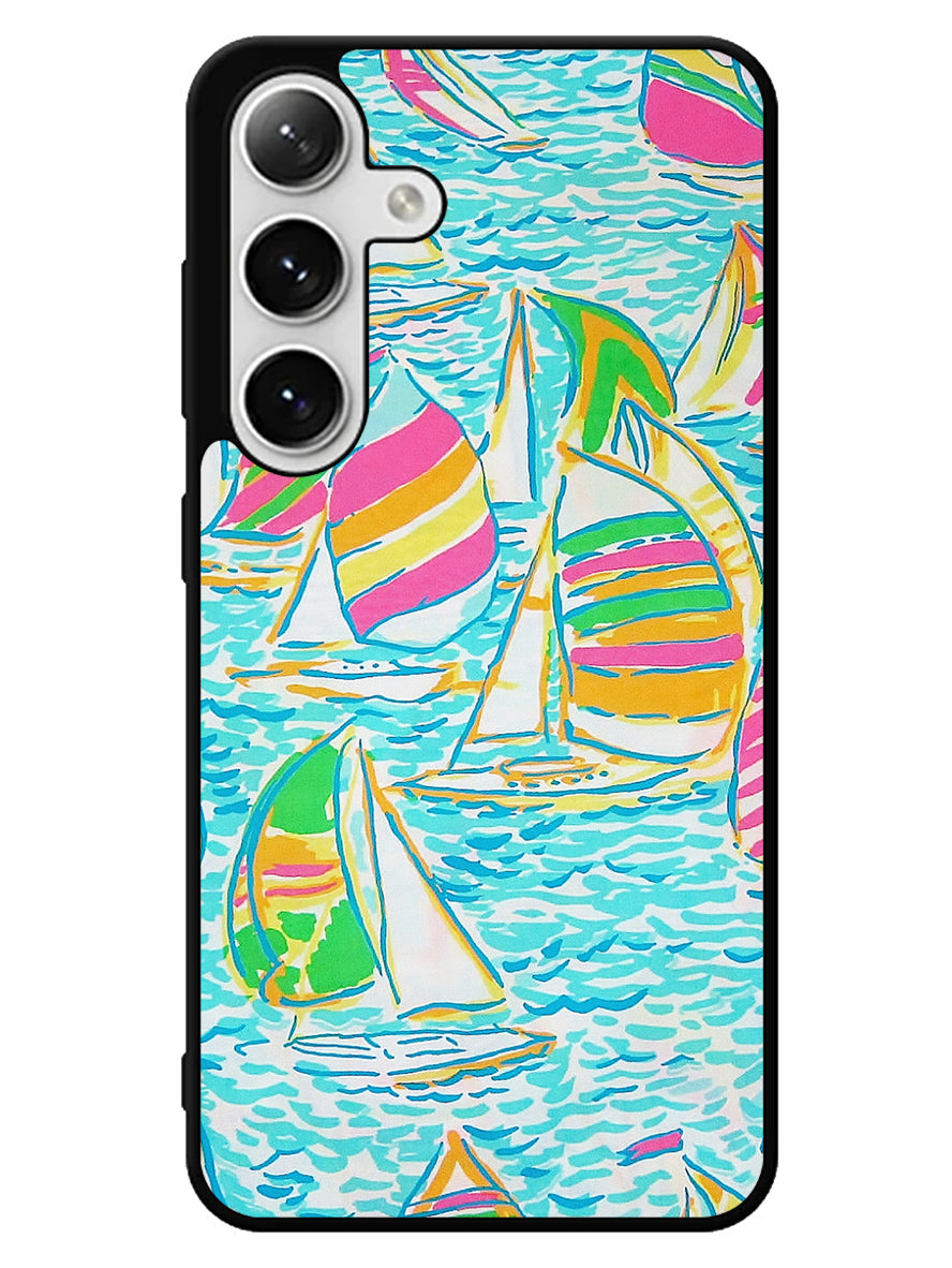 Lilly Pulitzer Sailboat Samsung Galaxy S25 5G Case