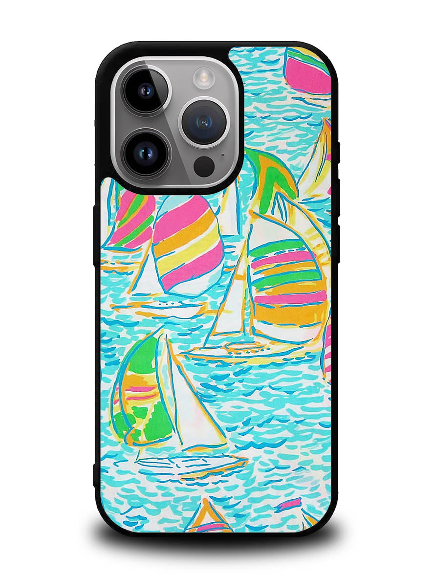 Lilly Pulitzer Sailboat iPhone 16 Pro Max Case